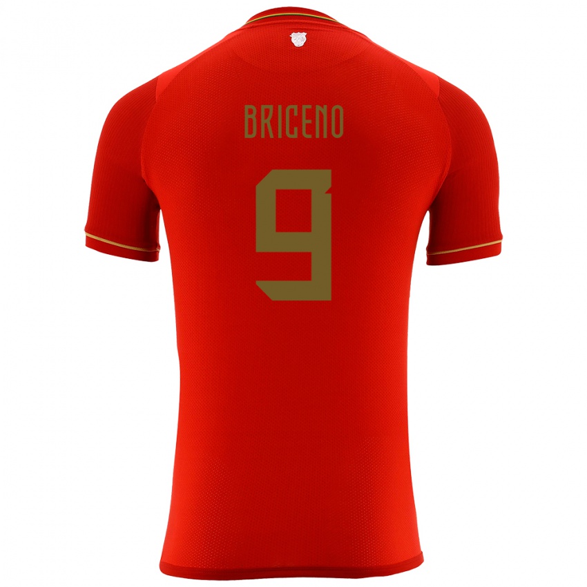 Heren Bolivia José Briceño #9 Rood Uitshirt Uittenue 24-26 T-Shirt