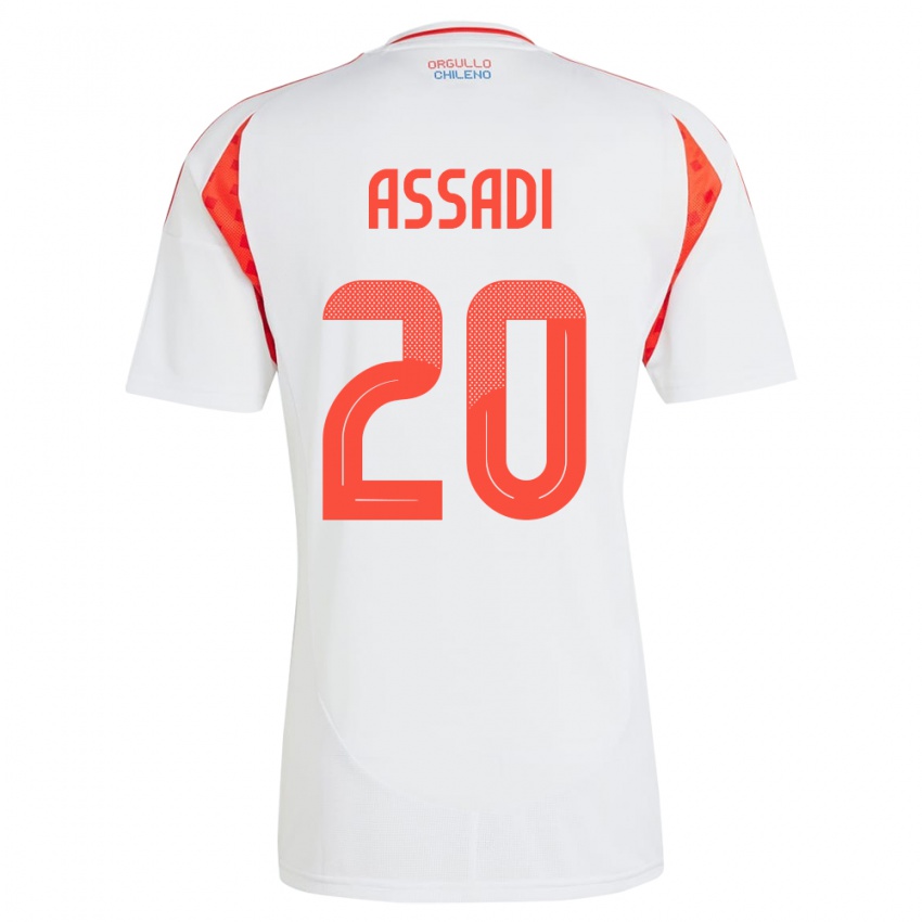 Heren Chili Lucas Assadi #20 Wit Uitshirt Uittenue 24-26 T-Shirt