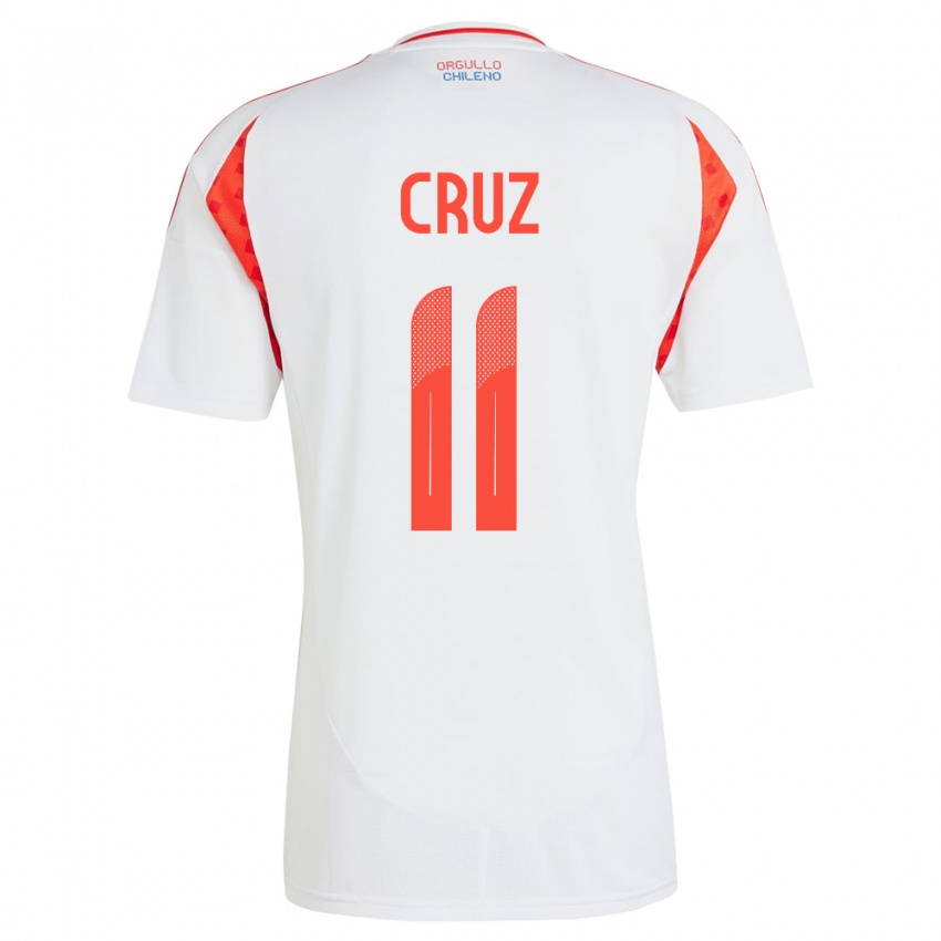 Heren Chili Joan Cruz #11 Wit Uitshirt Uittenue 24-26 T-Shirt