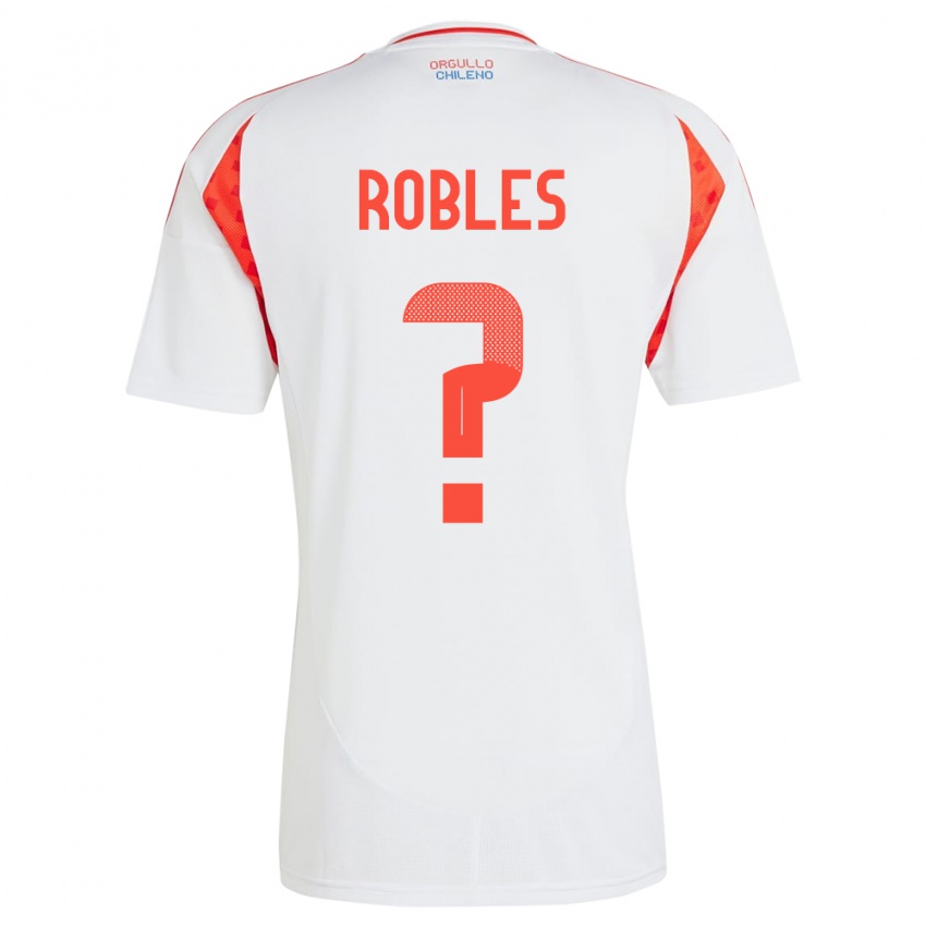 Heren Chili Diego Robles #0 Wit Uitshirt Uittenue 24-26 T-Shirt