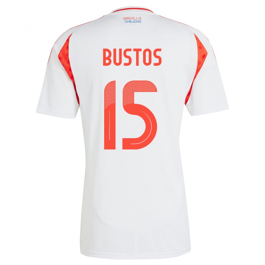 Heren Chili Melissa Bustos #15 Wit Uitshirt Uittenue 24-26 T-Shirt