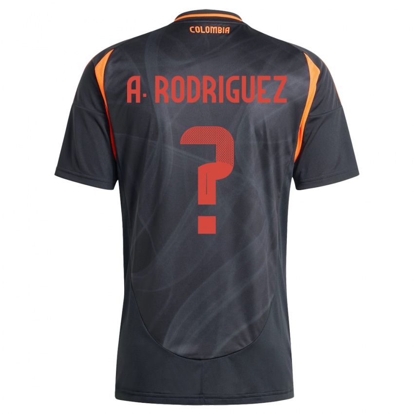 Heren Colombia Andrés Rodríguez #0 Zwart Uitshirt Uittenue 24-26 T-Shirt