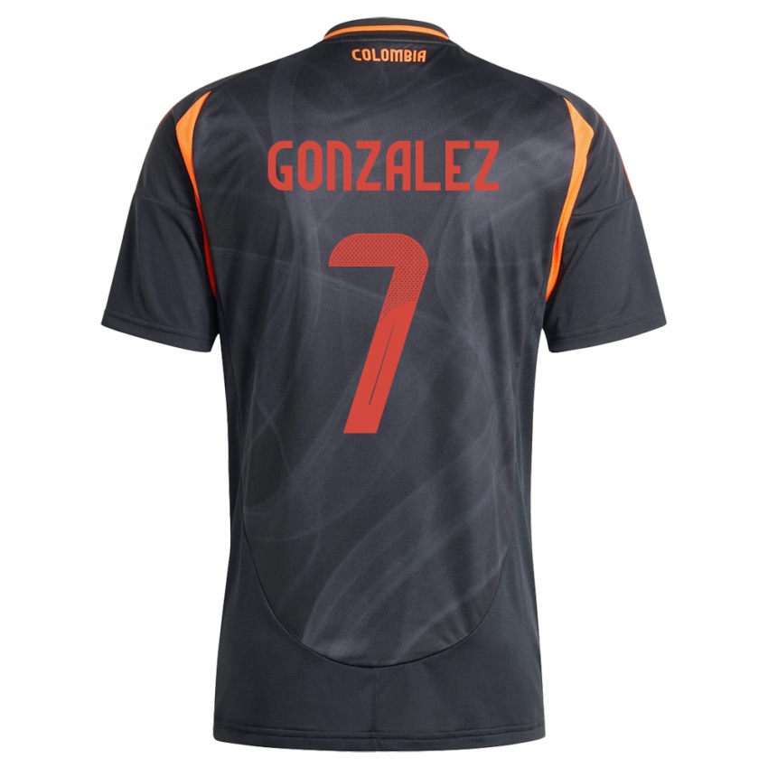 Heren Colombia Celis González #7 Zwart Uitshirt Uittenue 24-26 T-Shirt