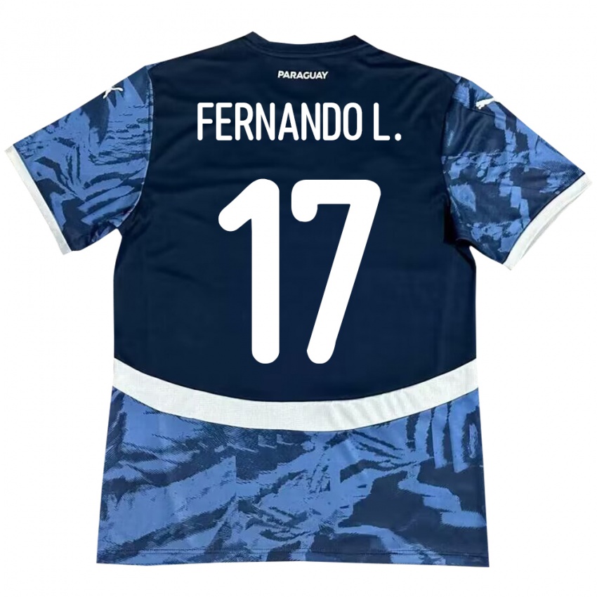 Heren Paraguay Fernando Leguizamón #17 Blauw Uitshirt Uittenue 24-26 T-Shirt