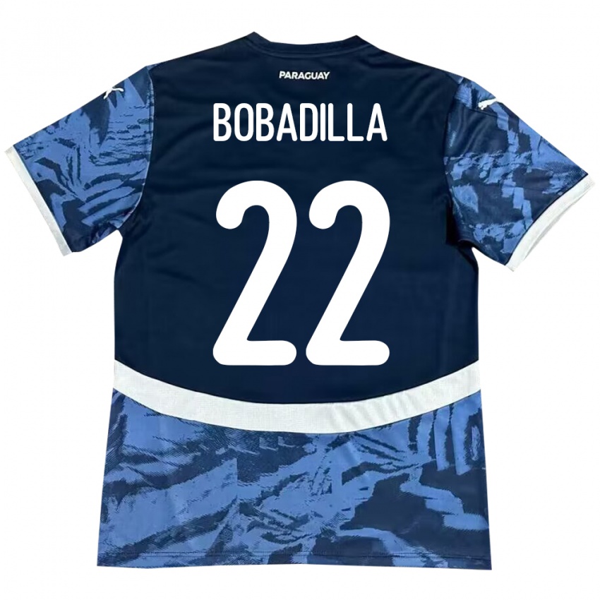 Heren Paraguay Dylan Bobadilla #22 Blauw Uitshirt Uittenue 24-26 T-Shirt