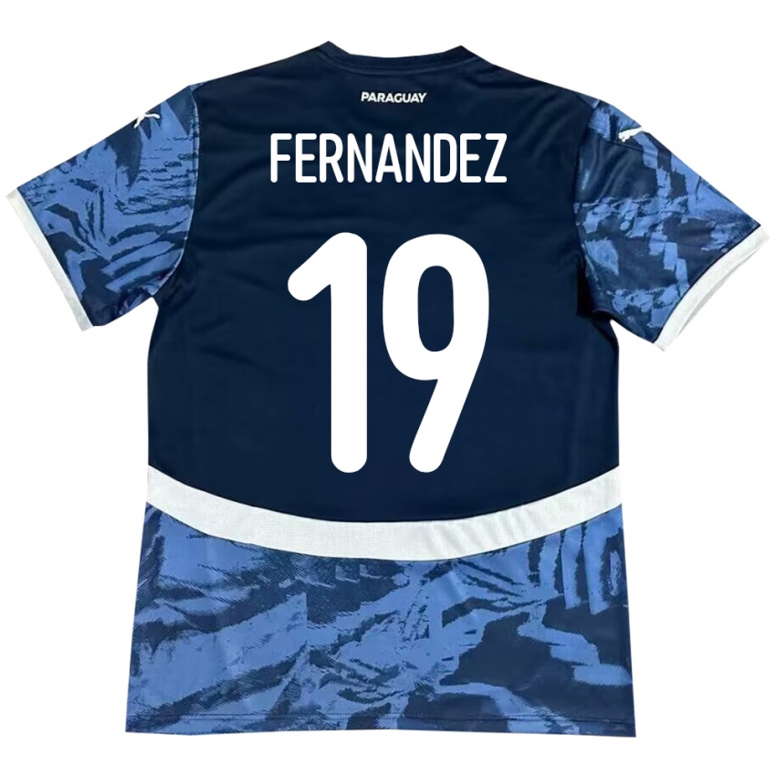 Heren Paraguay Rebeca Fernández #19 Blauw Uitshirt Uittenue 24-26 T-Shirt