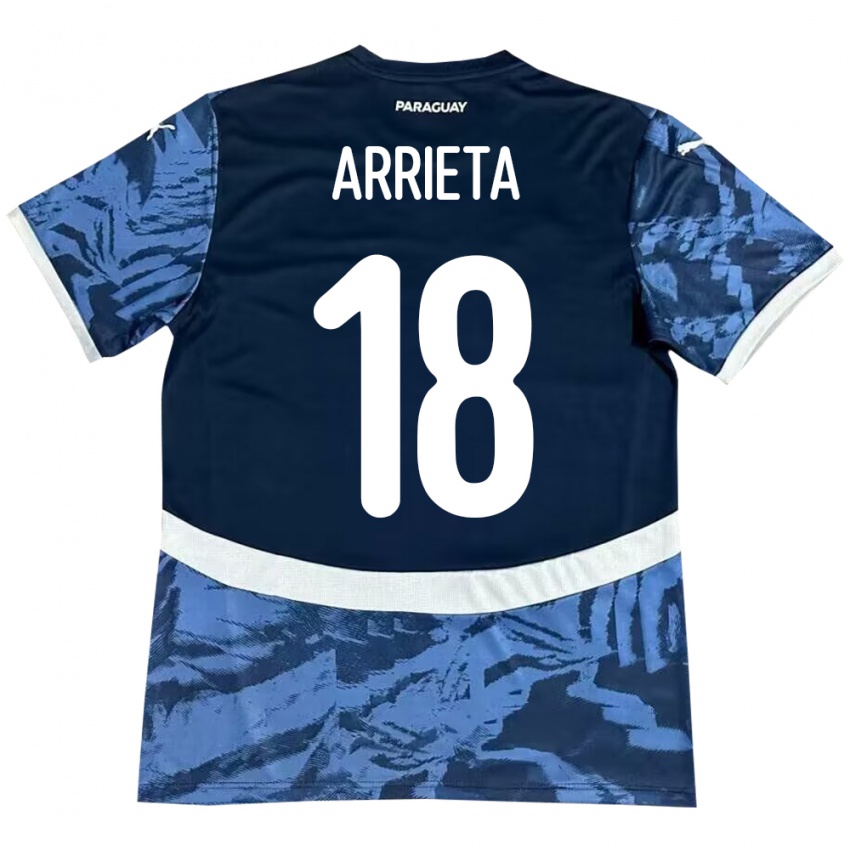 Heren Paraguay Camila Arrieta #18 Blauw Uitshirt Uittenue 24-26 T-Shirt