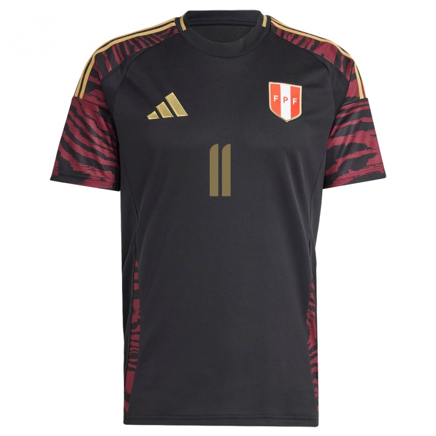 Heren Peru Yomira Tacilla #11 Zwart Uitshirt Uittenue 24-26 T-Shirt