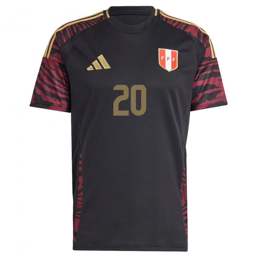 Heren Peru Philipp Eisele Yupanqui #20 Zwart Uitshirt Uittenue 24-26 T-Shirt