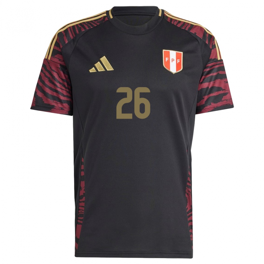 Heren Peru Franco Zanelatto #26 Zwart Uitshirt Uittenue 24-26 T-Shirt