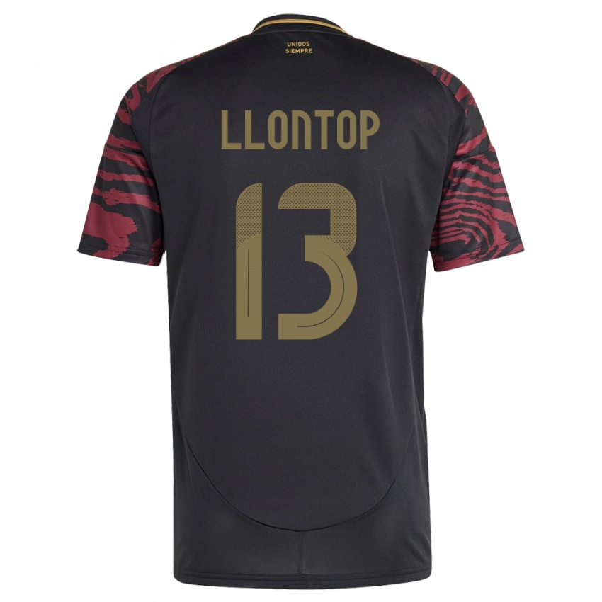 Heren Peru Mathías Llontop #13 Zwart Uitshirt Uittenue 24-26 T-Shirt