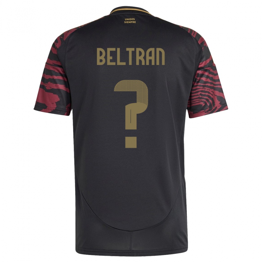 Heren Peru Adrián Beltrán #0 Zwart Uitshirt Uittenue 24-26 T-Shirt