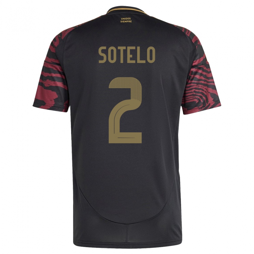 Heren Peru Ghian Sotelo #2 Zwart Uitshirt Uittenue 24-26 T-Shirt