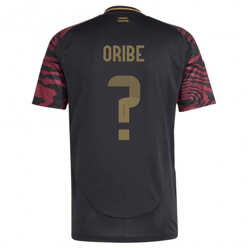 Heren Peru Fabiana Oribe #0 Zwart Uitshirt Uittenue 24-26 T-Shirt