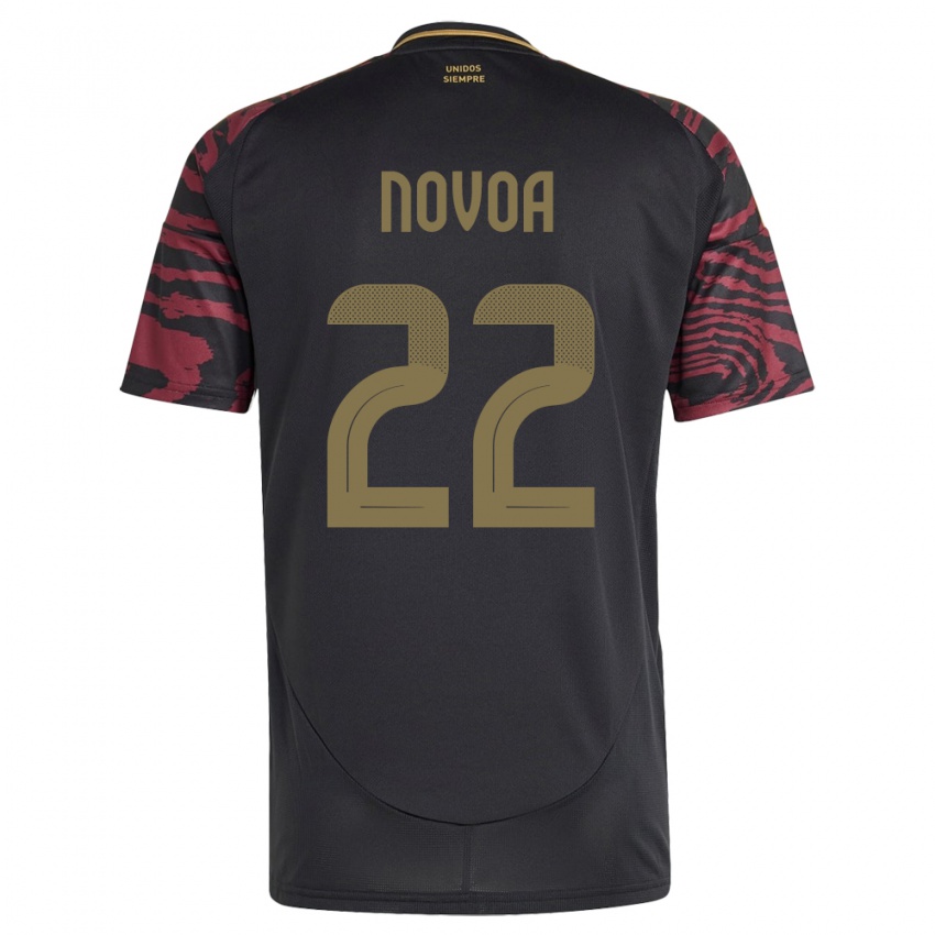 Heren Peru Cindy Novoa #22 Zwart Uitshirt Uittenue 24-26 T-Shirt