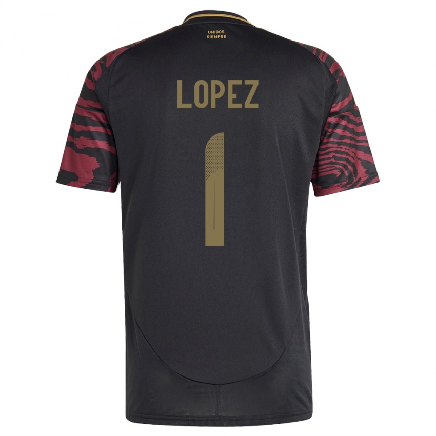 Heren Peru Karla Lopez #1 Zwart Uitshirt Uittenue 24-26 T-Shirt