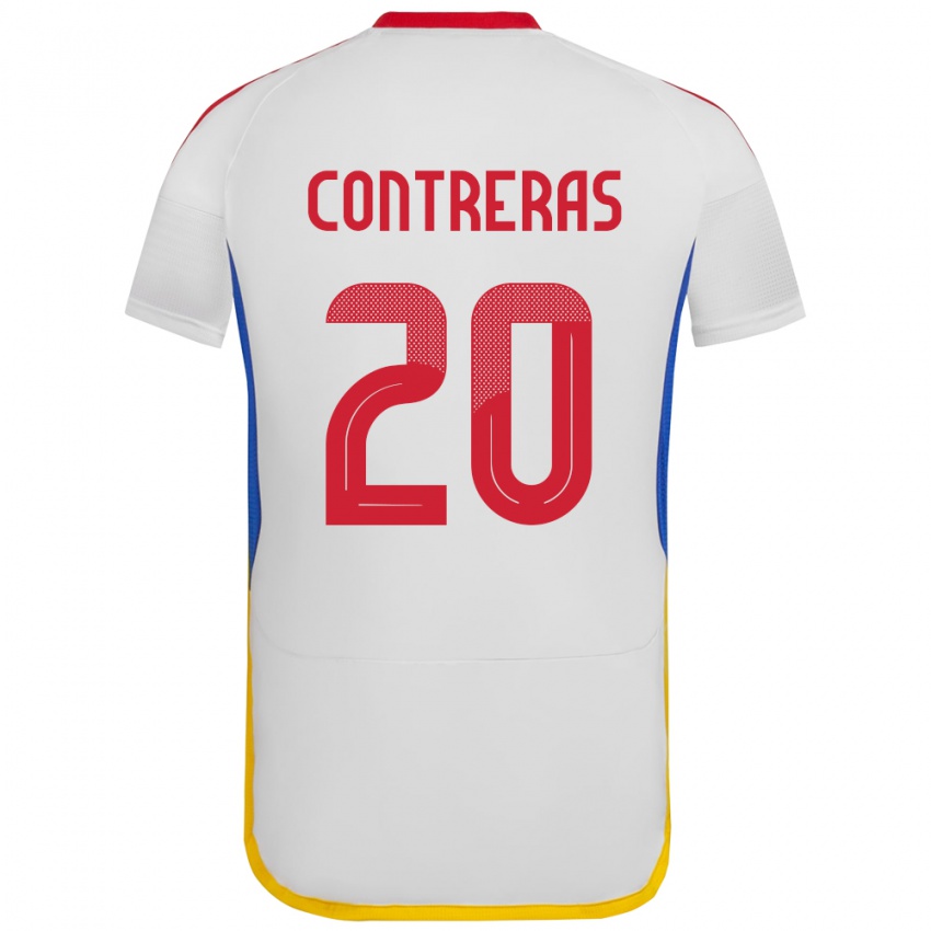 Heren Venezuela Anderson Contreras #20 Wit Uitshirt Uittenue 24-26 T-Shirt