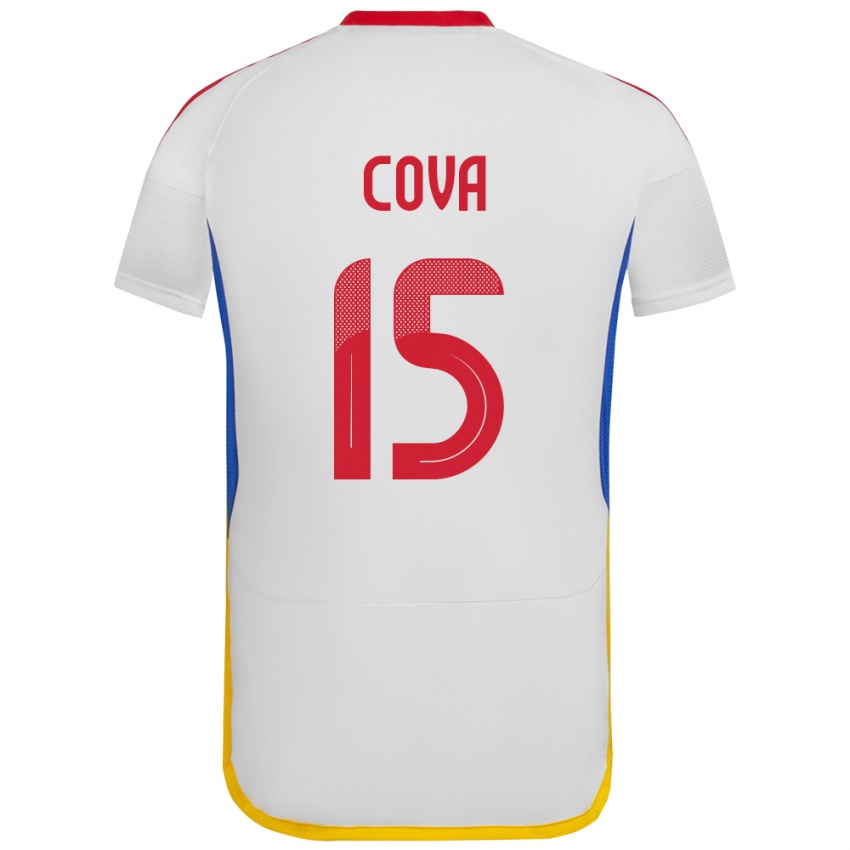 Heren Venezuela Adrián Cova #15 Wit Uitshirt Uittenue 24-26 T-Shirt