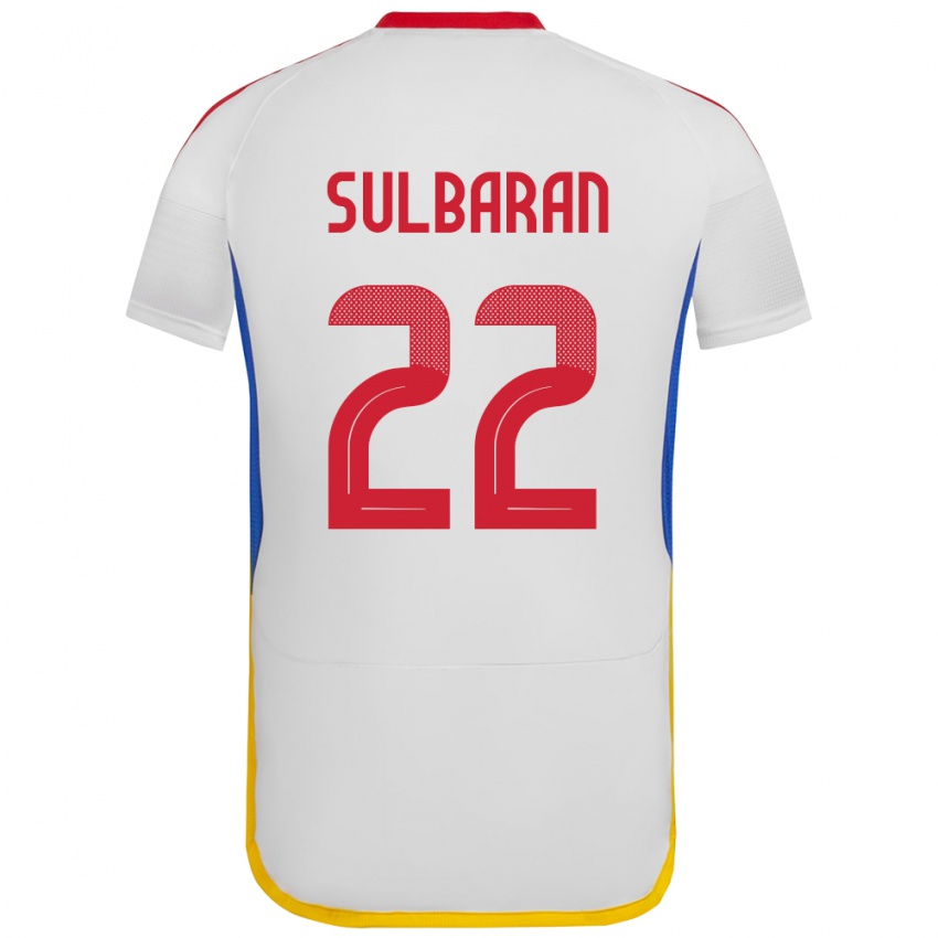 Heren Venezuela Manuel Sulbarán #22 Wit Uitshirt Uittenue 24-26 T-Shirt