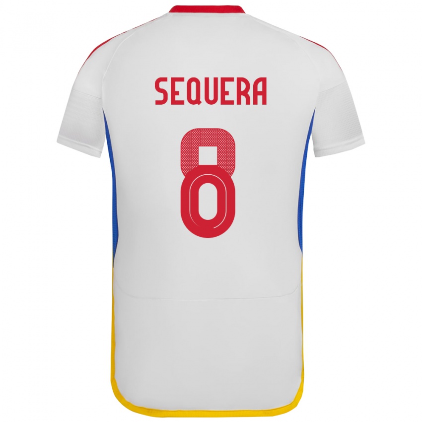 Heren Venezuela Giovanny Sequera #8 Wit Uitshirt Uittenue 24-26 T-Shirt