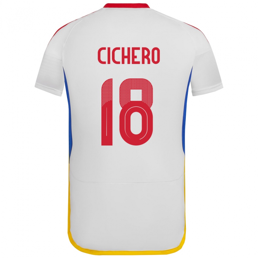 Heren Venezuela Alejandro Cichero #18 Wit Uitshirt Uittenue 24-26 T-Shirt