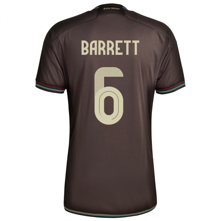 Heren Jamaica Ronaldo Barrett #6 Nachtbruin Uitshirt Uittenue 24-26 T-Shirt