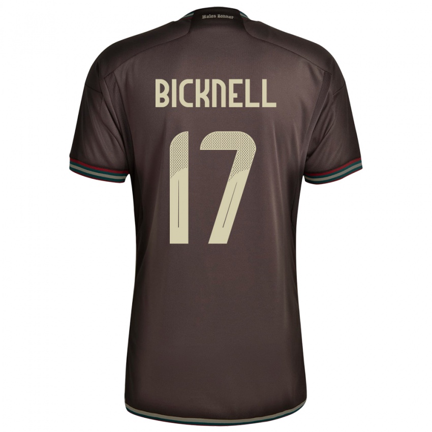 Heren Jamaica Alexander Bicknell #17 Nachtbruin Uitshirt Uittenue 24-26 T-Shirt