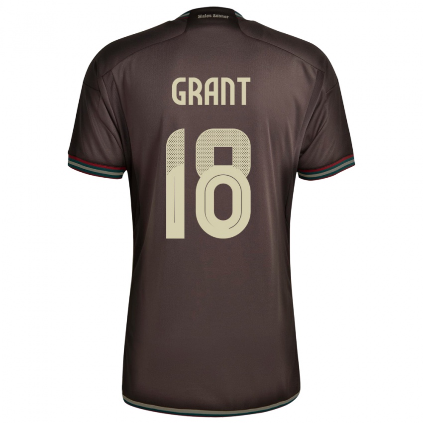 Heren Jamaica George Grant #18 Nachtbruin Uitshirt Uittenue 24-26 T-Shirt