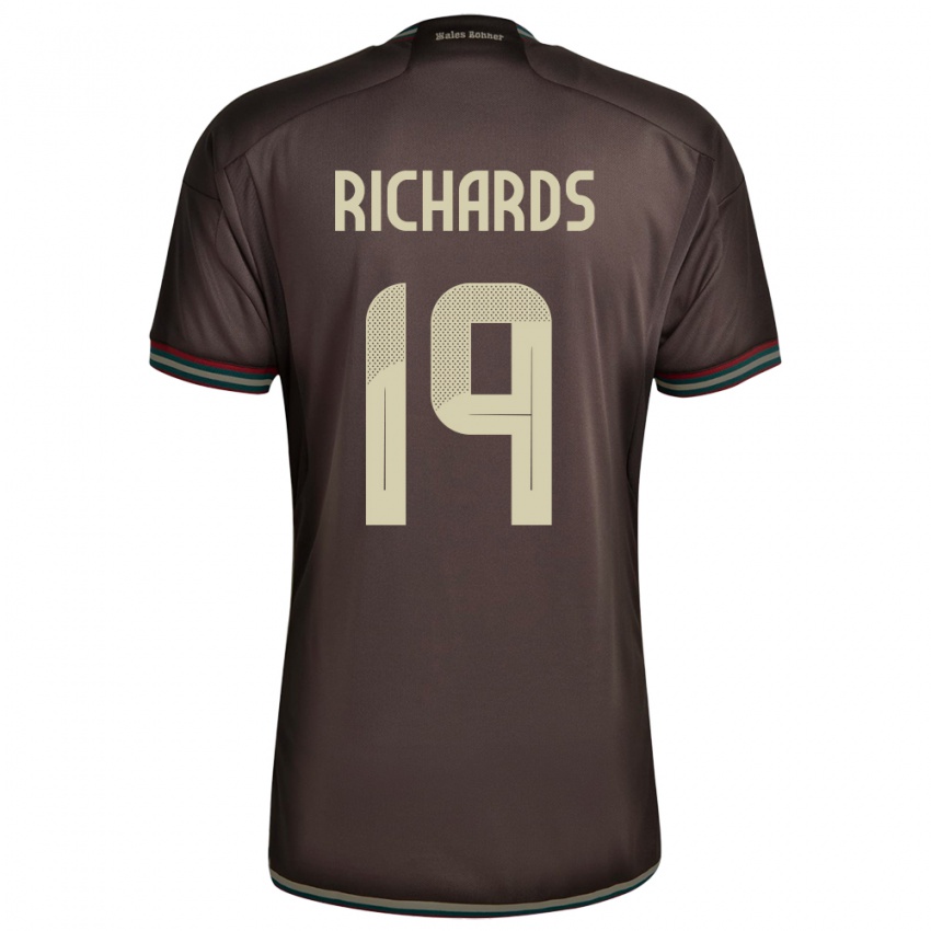 Heren Jamaica Davia Richards #19 Nachtbruin Uitshirt Uittenue 24-26 T-Shirt