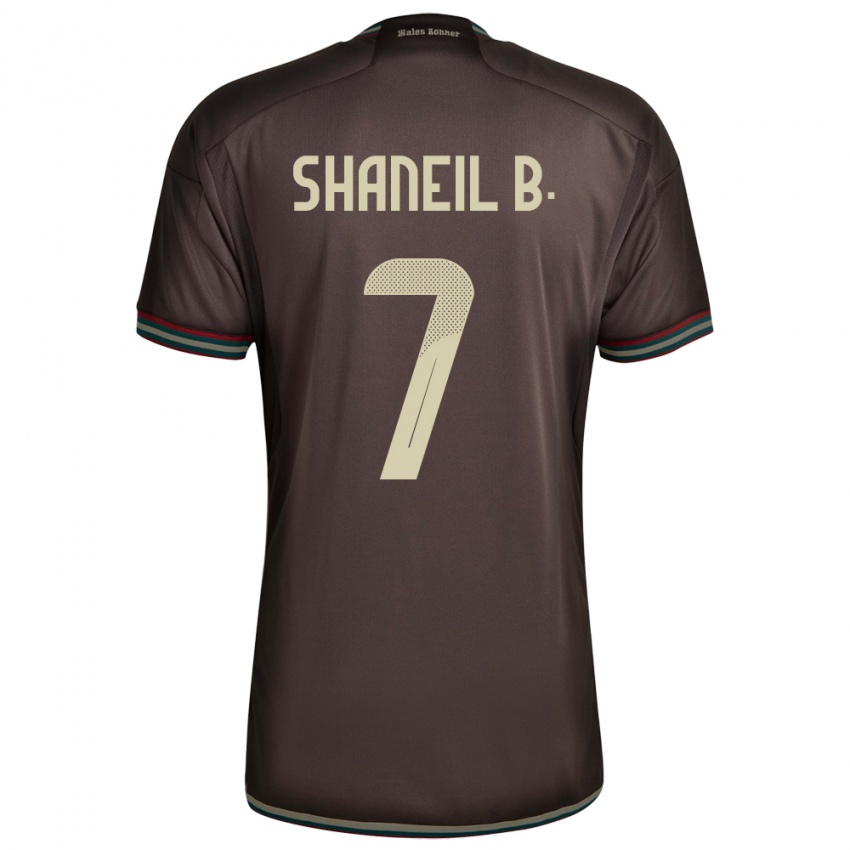 Heren Jamaica Shaneil Buckley #7 Nachtbruin Uitshirt Uittenue 24-26 T-Shirt