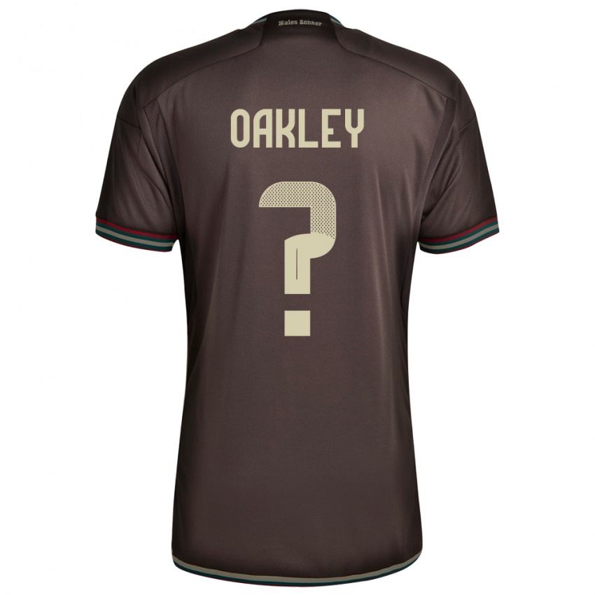 Heren Jamaica Katie Oakley #0 Nachtbruin Uitshirt Uittenue 24-26 T-Shirt