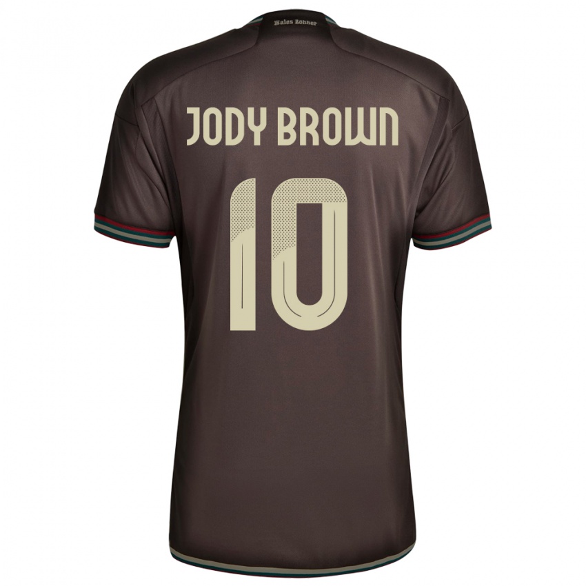 Heren Jamaica Jody Brown #10 Nachtbruin Uitshirt Uittenue 24-26 T-Shirt