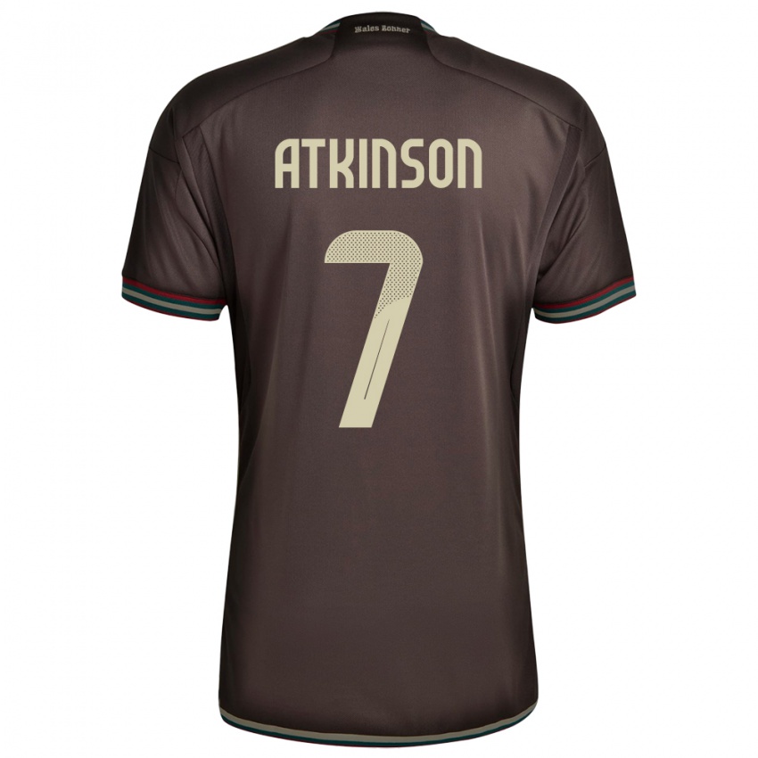 Heren Jamaica Natoya Atkinson #7 Nachtbruin Uitshirt Uittenue 24-26 T-Shirt