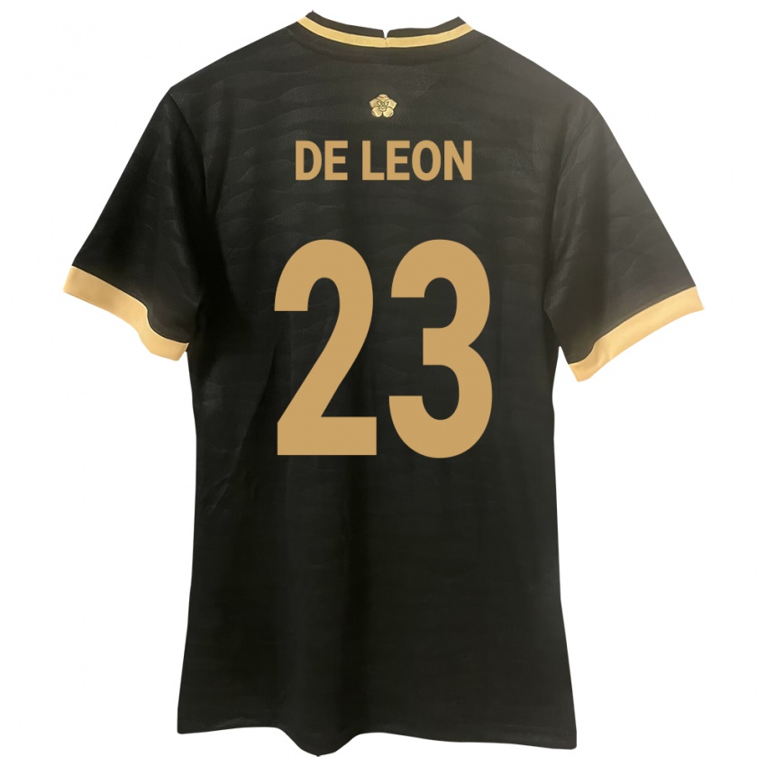 Heren Panama Yerenis De León #23 Zwart Uitshirt Uittenue 24-26 T-Shirt