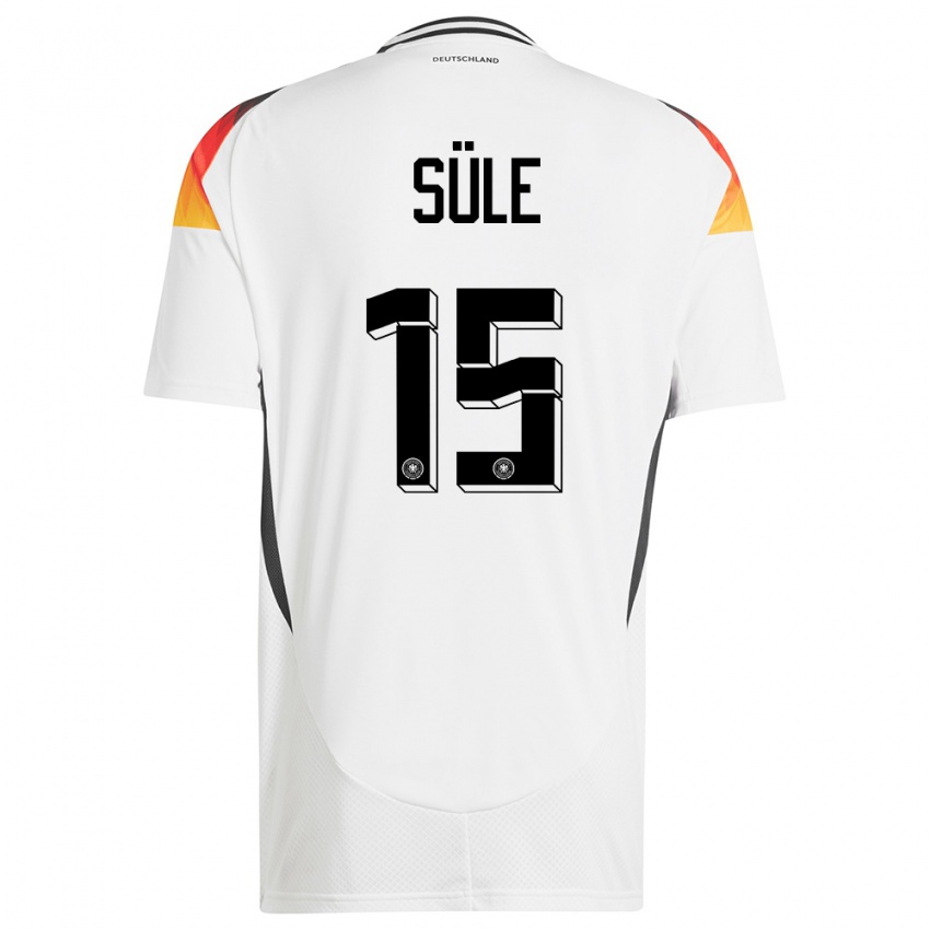 Dames Duitsland Niklas Sule #15 Wit Thuisshirt Thuistenue 24-26 T-Shirt