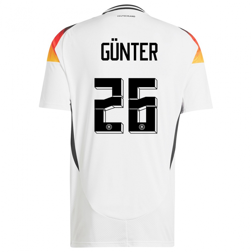 Dames Duitsland Christian Günter #26 Wit Thuisshirt Thuistenue 24-26 T-Shirt