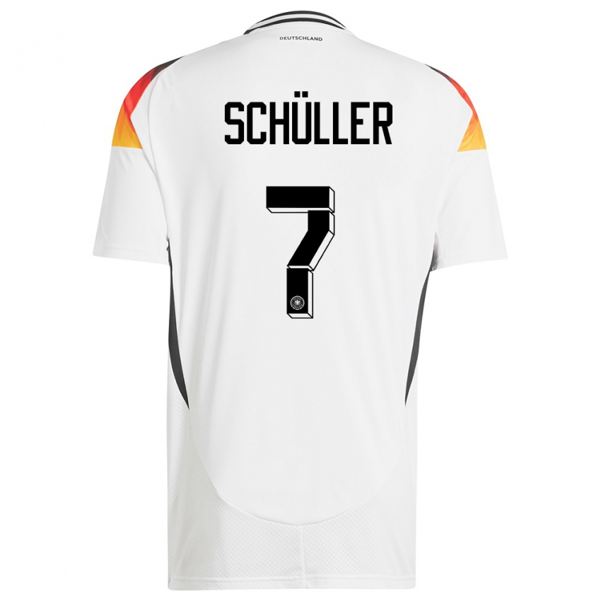 Dames Duitsland Lea Schuller #7 Wit Thuisshirt Thuistenue 24-26 T-Shirt