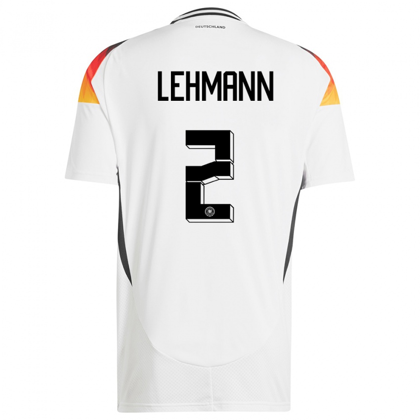 Dames Duitsland Paul Lehmann #2 Wit Thuisshirt Thuistenue 24-26 T-Shirt