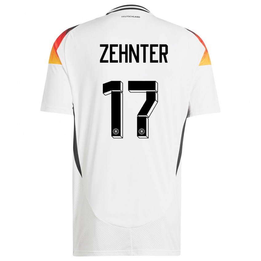 Dames Duitsland Aaron Zehnter #17 Wit Thuisshirt Thuistenue 24-26 T-Shirt