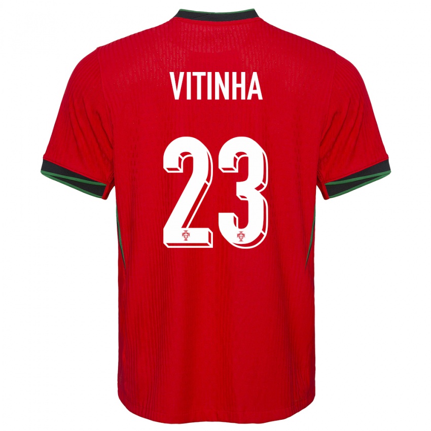 Dames Portugal Vitinha #23 Rood Thuisshirt Thuistenue 24-26 T-Shirt