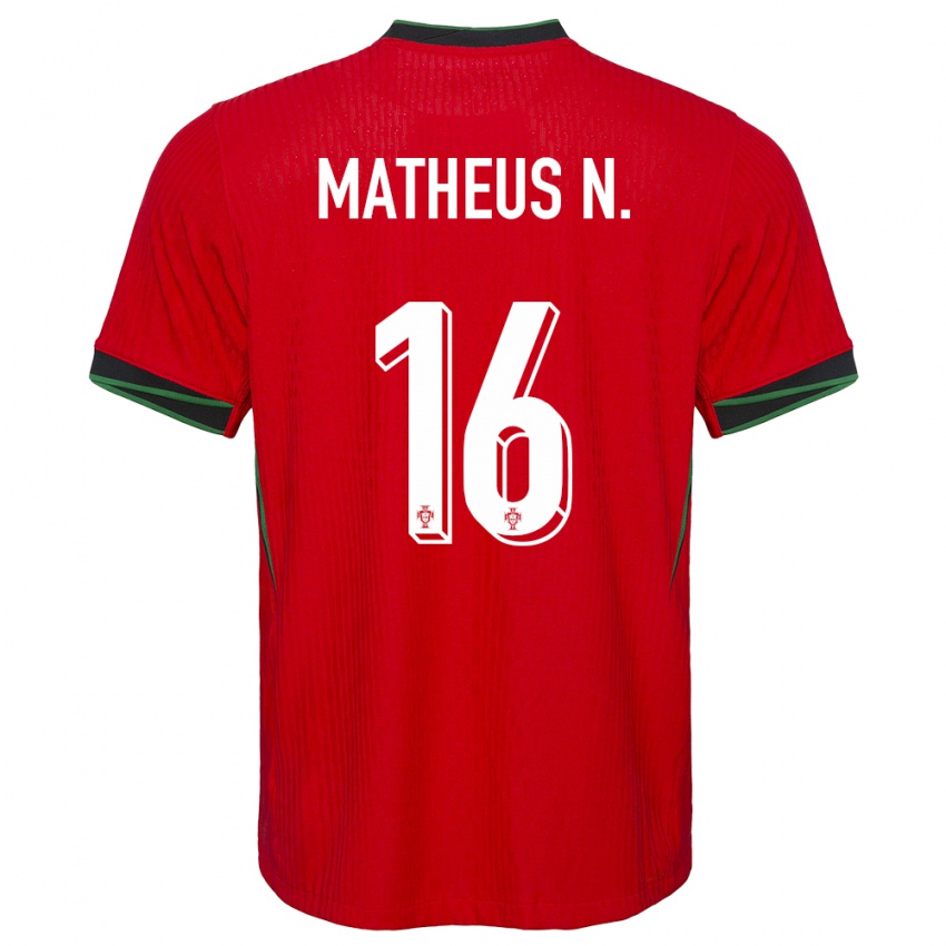 Dames Portugal Matheus Nunes #16 Rood Thuisshirt Thuistenue 24-26 T-Shirt
