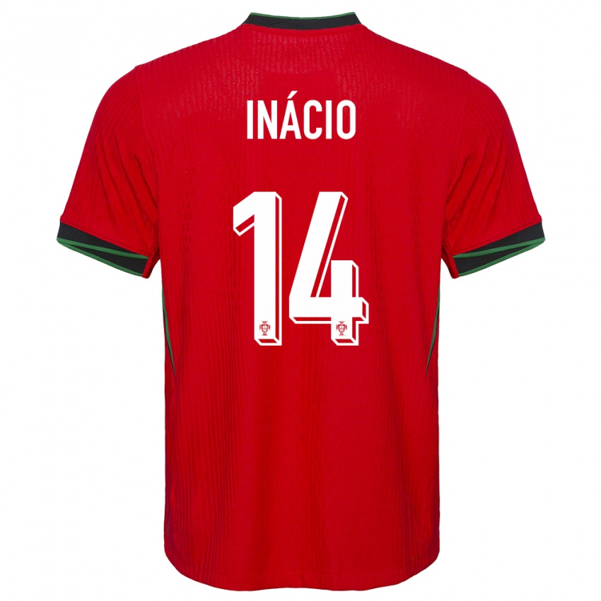 Dames Portugal Goncalo Inacio #14 Rood Thuisshirt Thuistenue 24-26 T-Shirt