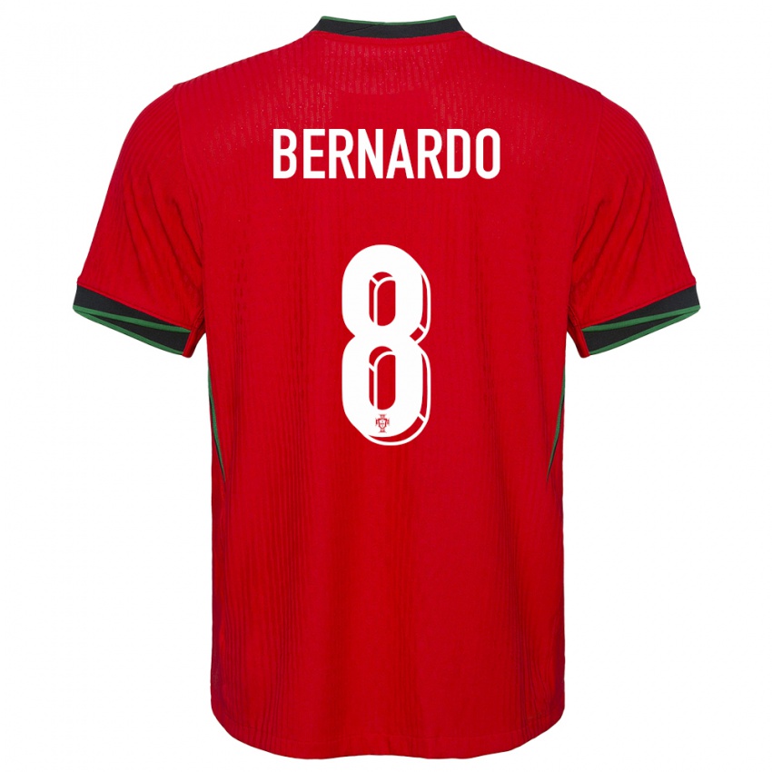 Dames Portugal Paulo Bernardo #8 Rood Thuisshirt Thuistenue 24-26 T-Shirt