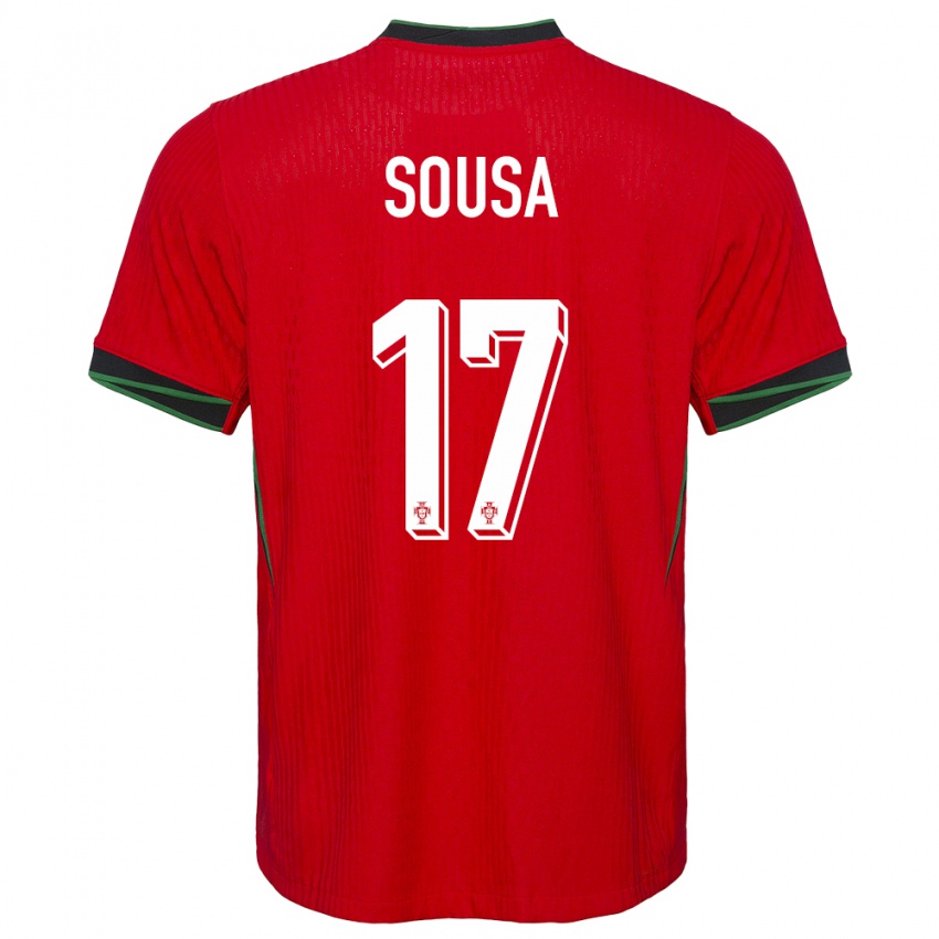 Dames Portugal Vasco Sousa #17 Rood Thuisshirt Thuistenue 24-26 T-Shirt