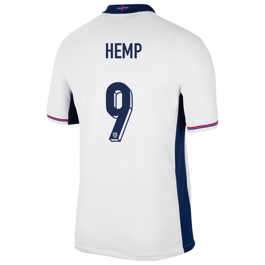 Dames Engeland Lauren Hemp #9 Wit Thuisshirt Thuistenue 24-26 T-Shirt