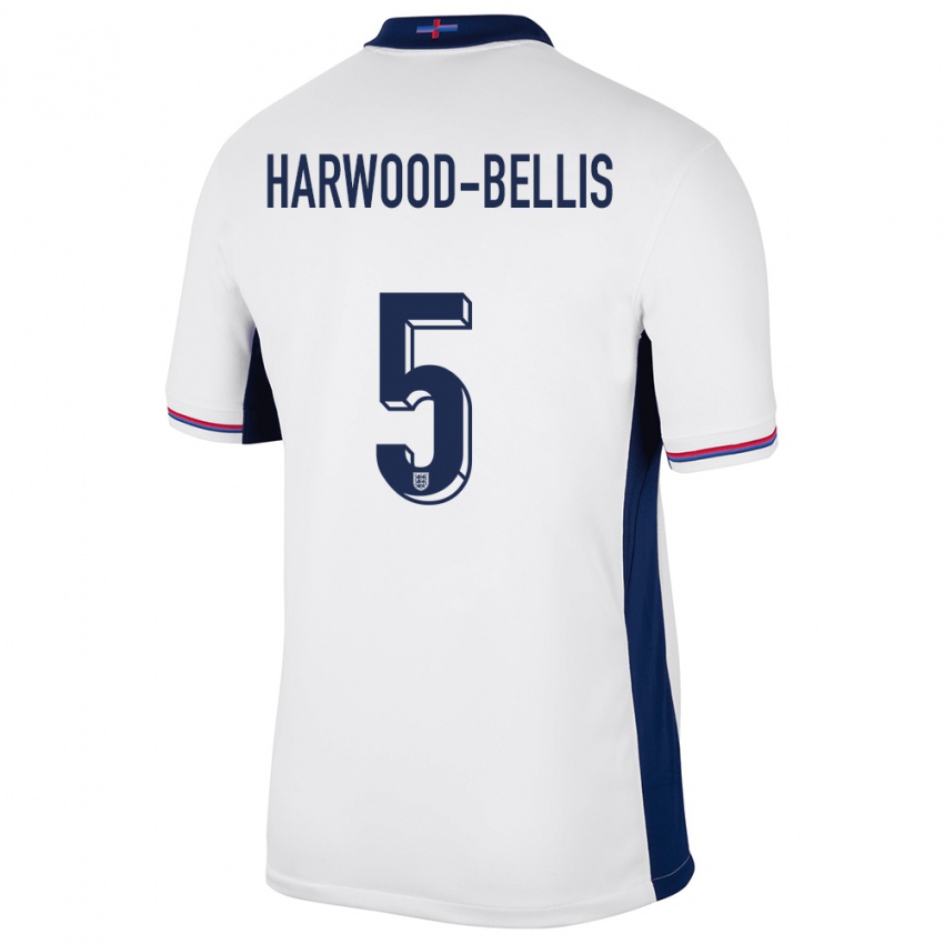 Dames Engeland Taylor Harwood Bellis #5 Wit Thuisshirt Thuistenue 24-26 T-Shirt