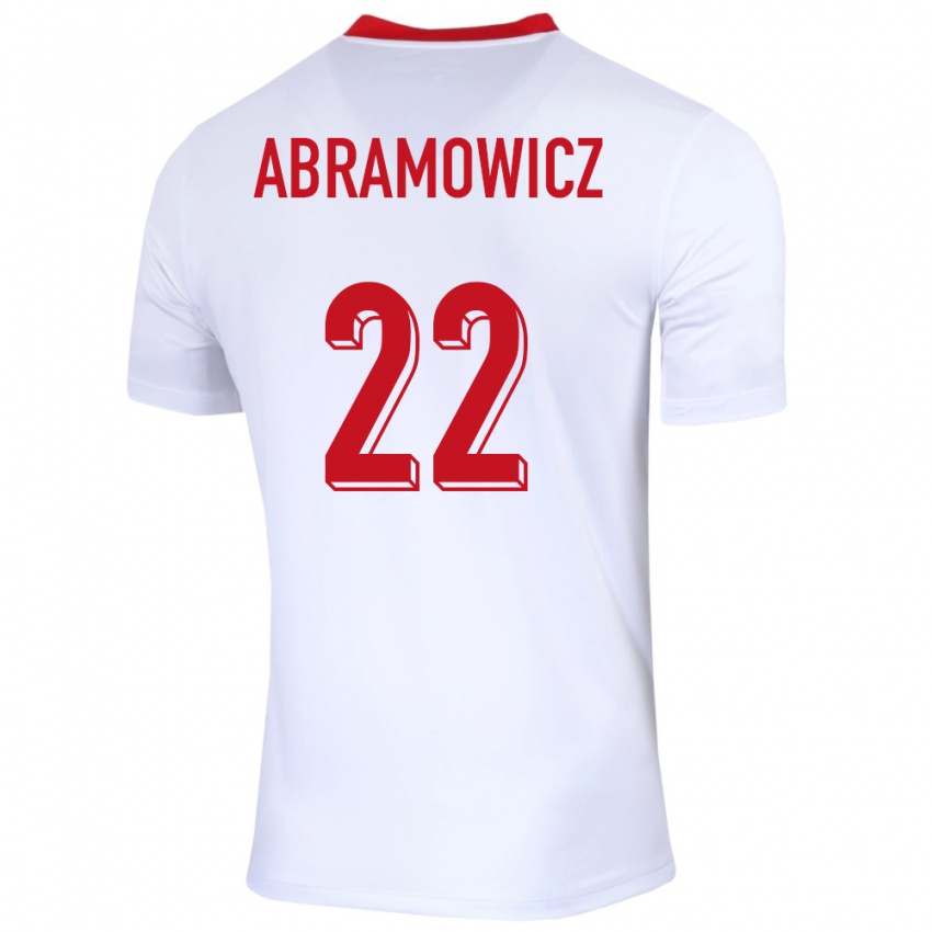 Dames Polen Slawomir Abramowicz #22 Wit Thuisshirt Thuistenue 24-26 T-Shirt