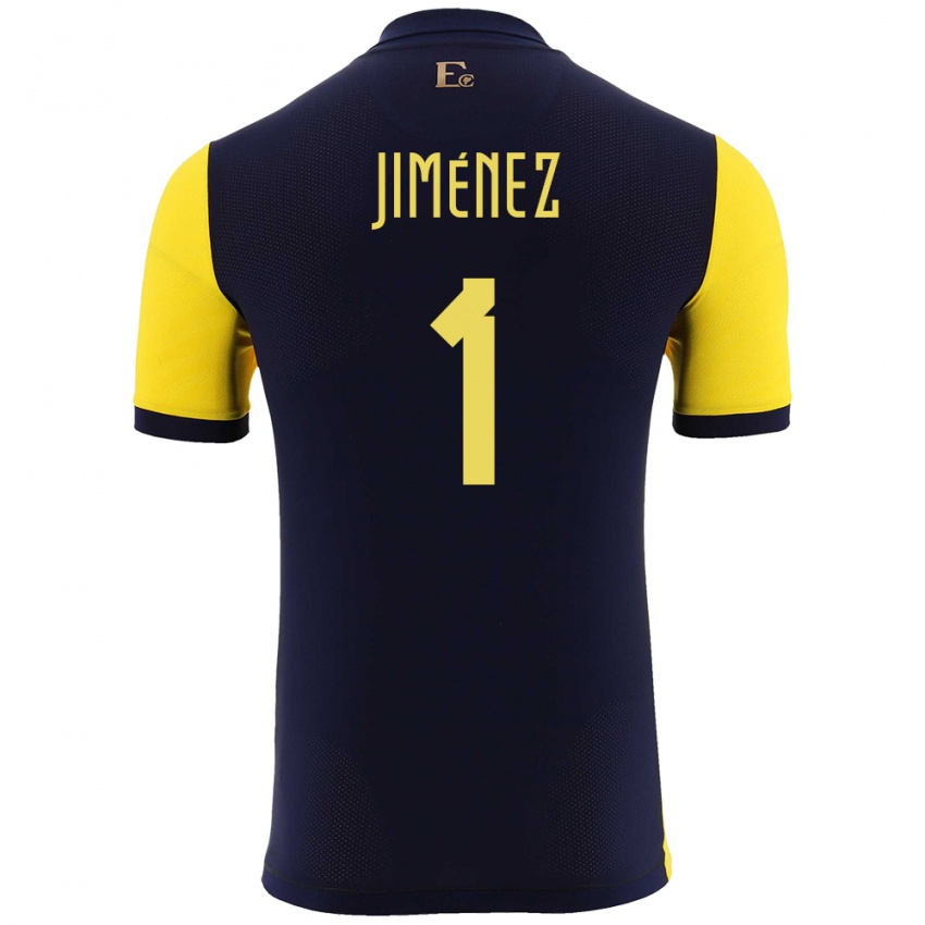Dames Ecuador Tony Jimenez #1 Geel Thuisshirt Thuistenue 24-26 T-Shirt