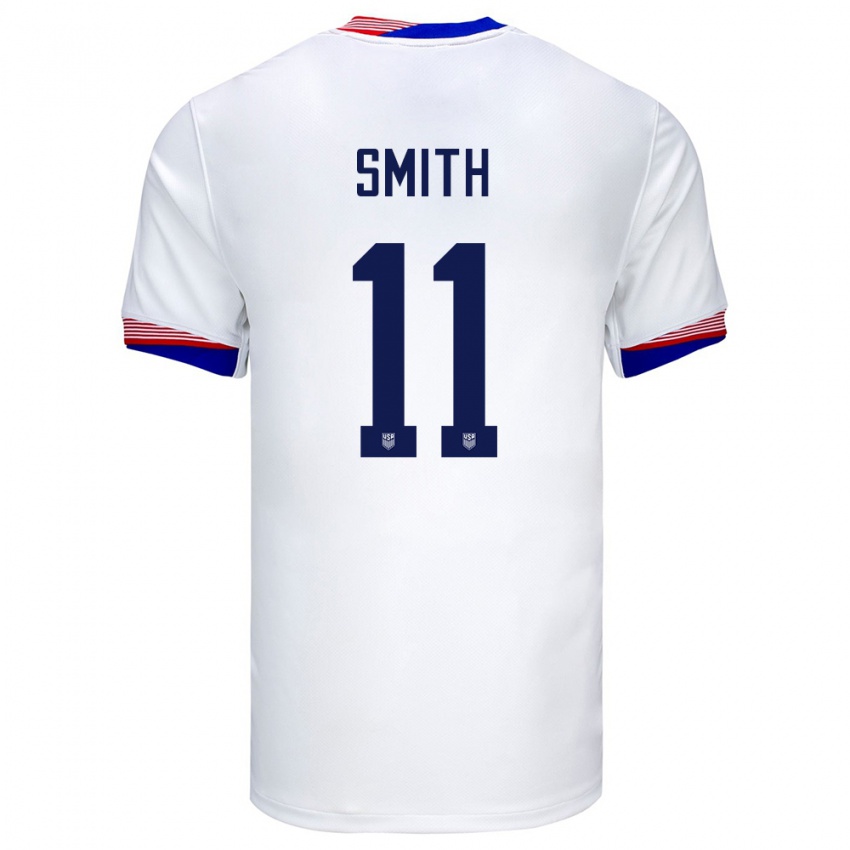 Dames Verenigde Staten Sophia Smith #11 Wit Thuisshirt Thuistenue 24-26 T-Shirt