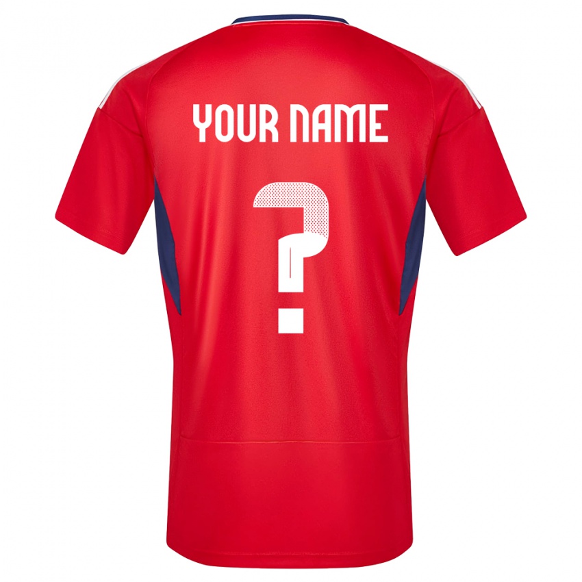 Dames Costa Rica Uw Naam #0 Rood Thuisshirt Thuistenue 24-26 T-Shirt